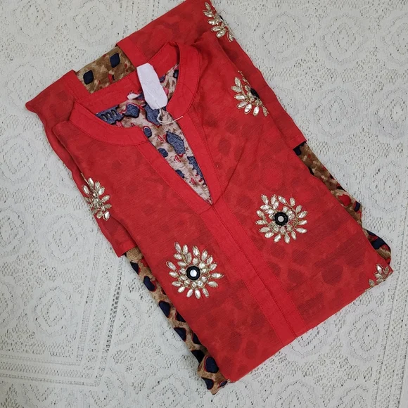 Gota Patti Lehenga Style Kurta - Picture 4 of 14